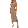 AUSELILY Womens Summer Bodycon Dresses 2025 Basic Casual Sleeveless Knit