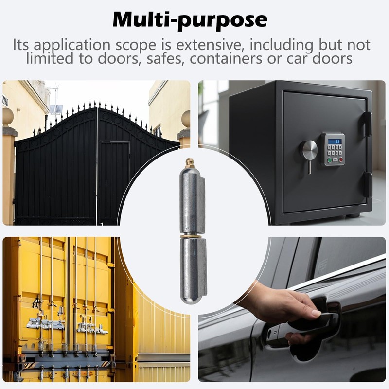 7PCS 4" × 5/8" Bullet Hinges Weld on, Low-Carbon Steel
