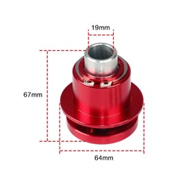OUKENS Steering Wheel Quick Release Hub 3 Holes Steering Wheel Quick Remover Car Universal 360 Steering Wheel Quick Release Tool Red