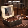 QCXWCJWD Wood Cigar Humidor with Hygrometer and Divider, Handcrafted Wood