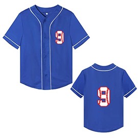 Yuji Itadori 9th Birthday Shirts for Boys Girls Gifts for Kids Baseball 9 Year Old Shirt(Blue 10T)