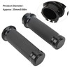 1 Pair 25mm Motocycle Handlebar Grips Black Comfortable Grasp Anodized