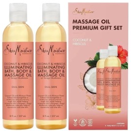 SheaMoisture 2X SheaMoisture Body Oil Coconut Oil & Hibiscus, Nourishing Body & Massage, 8 oz