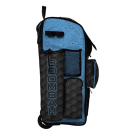 Boombah Rolling Superpack 2.0 3DHC Baseball/Softball Gear Bag - 23-1/2" x 13-1/2" x 9-1/2" - Black/Columbia - Telescopic Handle - Holds 4 Bats - Wheeled Version