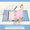 PDYRLEN Binder Pencil Pouches, Bow and Cherry Pencil Case with