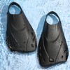 Black Short Fins Comfortable and Adjustable Swimming Training TPR Short
