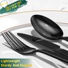 60 Pieces Black Silverware Set, Premium Stainless Steel Flatware Set
