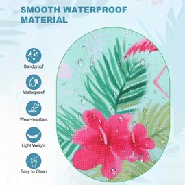 Raveparty Große Strandtasche für Damen, große Strandtasche, große Strandtaschen mit Reißverschluss, Innentasche, wasserdicht, für Pool, Strand, Picknick und Reisen, mehrfarbig, Large