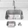 KABCO 23 Inch Stainless Steel Single Bowl Classic Kitchen Sink,