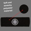 Needzo St. Benedict Thick Sports Headband, Religious Black Soft and