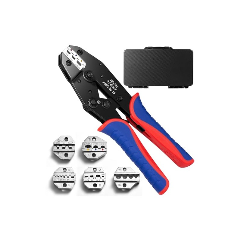 Crimping Tool Set, Ratchet Wire Crimper Tool For Heat Shrink,
