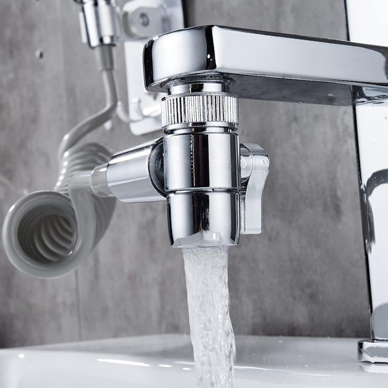 Crovakeu Upgrade Your Sink with Split Faucet Adapter - Two