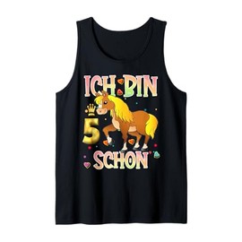 5 Geburtstag Pferd Geschenk Pferdemädchen süß 5 Jahre alt Tank Top