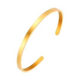 JJDreams Stainless Steel Bangle Women's Open Bangle Silver 8 mm Bangle with Engraving Gift for Women