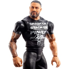 WWE Basic Roman Reigns Action Figure, Posable 6-inch Collectible for Ages 6 Years Old & Up​​