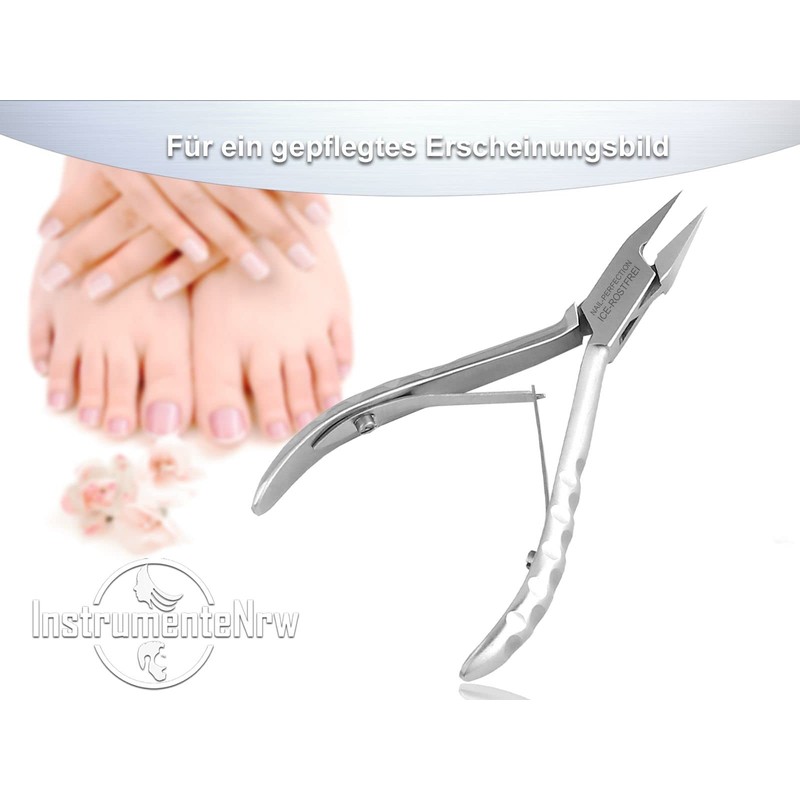 Toenail Nippers for Ingrowing Toenails – Stainless Steel – Ergonomic Handle – 12.5 cm