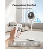 PELONIS Pedestal Fan, Air Circulator, Ultra OmniFlow (135°+90°Auto Oscillation), Quiet