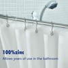 Metal Shower Curtain Hooks，Set of 12 Rings，Rust Resistant S Shaped