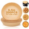 Ctizne AirFryer Parchment Paper Liner: 200PCS 6.5 Inch Round Air