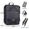 Rhinowalk Motorcycle Saddle Bag, 30L, Black, Waterproof, Combinable, Backpack