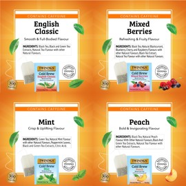 Twinings Cold Brewed Iced Tea Bag Variety Sampler (Pack of 48)
