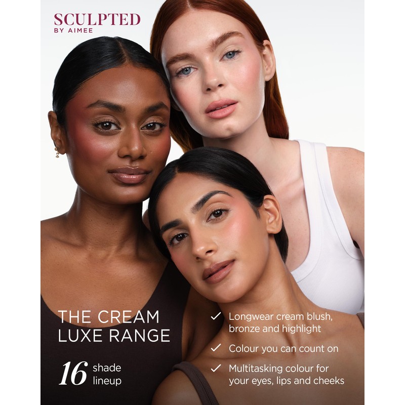Sculpted by Aimee Cream Luxe Bronze, Cream Bronzer for Face,