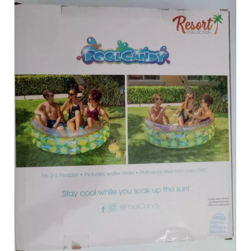 resort PoolCandy Inflatable Lemon Sunning Pool For 2 Adults