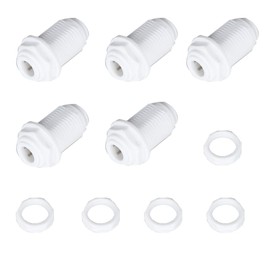 PureSec 3/8 Bulkhead Fitting 3/8 O.D. Tube use Push to Connect Fitting(5, 3/8" Tube O.D.)