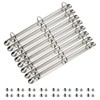 8 Pack Letter Size Ring Binder Mechanism, Metal 3 Ring