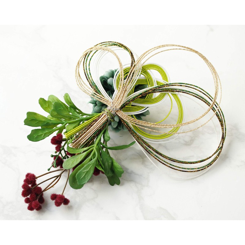 piece MIZUHIKI PHC-088-2 Waterfall Ornament Flower Green