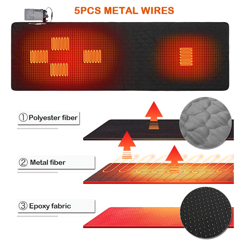 Outdoor USB Heating Sleeping Mat Insulation Camping Heated Sleeping Mattress