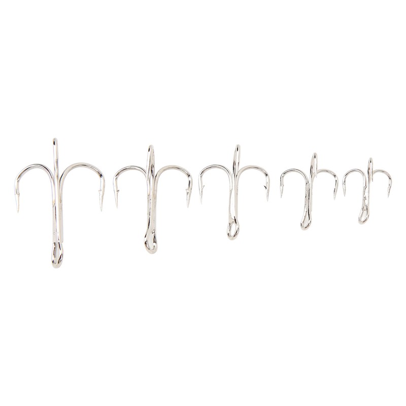 120PCS Treble Fishhooks Set High Carbon Steel High Strength Treble