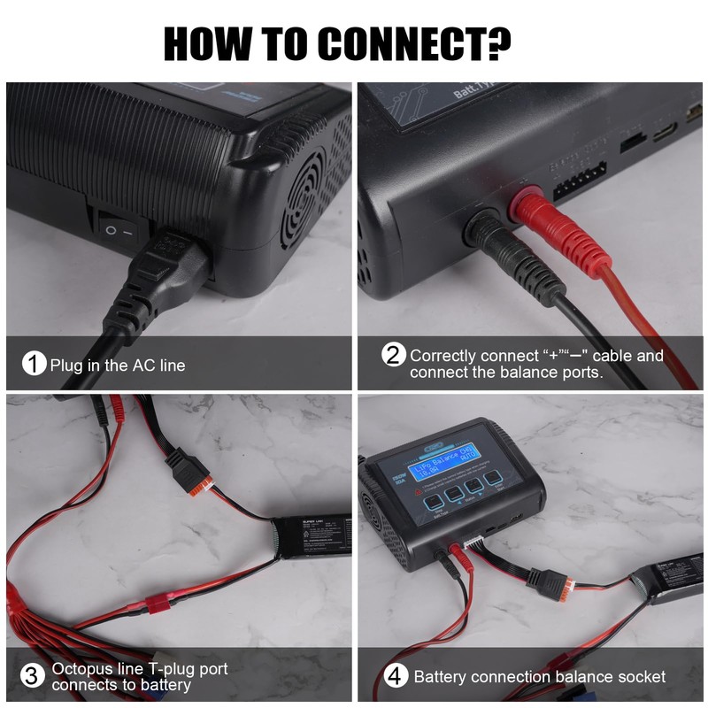 LiPo Battery Charger, 150W 10A Balance Fast Charger for RC