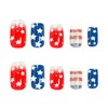 24pcs 4th of July Press on Nails Short Square Independence