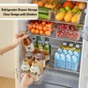 Attelite RollOut Refrigerator Drawer Organizer and Storage Clear Design with