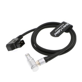 Alvin's Cables D Tap to 6 Pin Female Right Angle 1B Power Cable for Red Epic Scarlet 1M