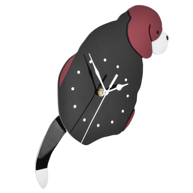Wall Clock Swing Dog DIY Simple Fashion Silent Frameless Wall