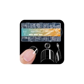 TTPSRY 600PCS Transparent Short Nail Tips Ultra Thin Matte Press-On False Nails, No Filing Needed, Perfect for DIY Nail Art and Professional Use