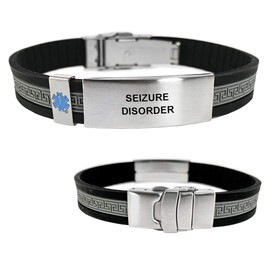 Seizure Disorder UltraSlim Designer Medical Alert ID Bracelet
