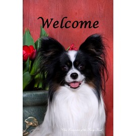 Papillon - Best of Breed CEFK Welcome Photo Garden Flag