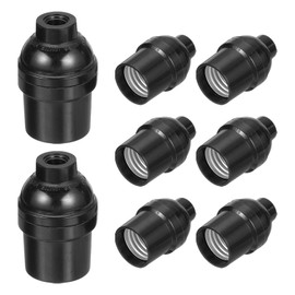 MECCANIXITY E26 E27 Light Socket, 8pcs 250V 660W 3A Lamp Socket Screw Base Bulb Holder for Retro Pendant Light Vintage Retro Halogen Chandelier, 32x58mm