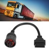 9 Pin to OBD2 Adapter Cable J1939 Duty Truck Diagnostic