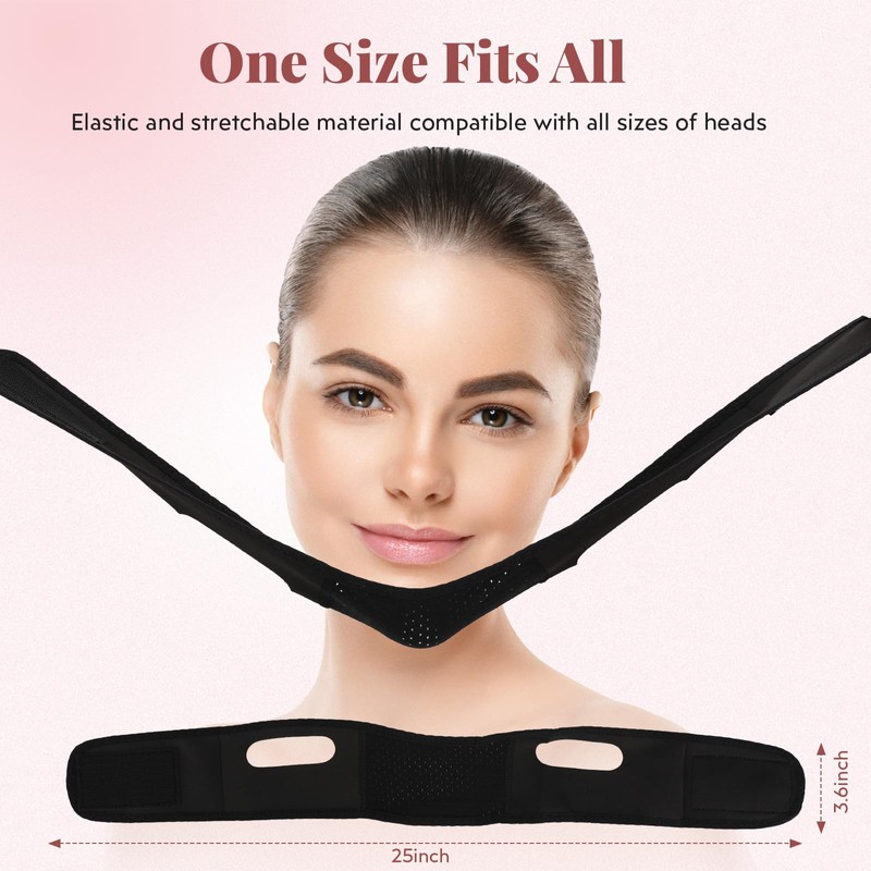 Reusable V-Line Mask, Chin Strap For Sleeping【Lifting Effect】【Adjustable】【Easy To Use】,