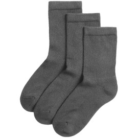 ZRWASKA® Boys Kids Toddlers Girls Ankle Socks, School Uniform Girls Mid Calf Plain Soft Cotton Rich Back To School Socks Boys Girls Kids Baby Boy Children School Socks Grey, Size 6-8½ (2-3 years)