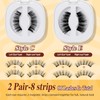QUEWEL Magnetic Eyelashes with Applicator Soft 3D Magnetic Lashes Natural