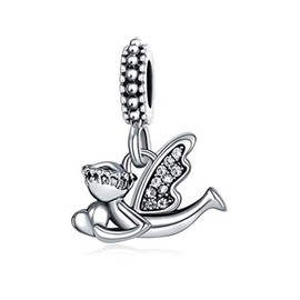 Abalorio colgante de ángel volador.