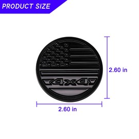 KHGUZ American Flag Badge Car Emblems, 4 x 4 3D Metal Automotive Badge Decals, Round Car Emblem Stickers, Vehicle Exterior Decorative Accessories, Universal for RV, SUV, Truck (Black)