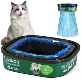 Luvinos Jumbo Cat Litter Refill Bags 28FT - 2 Pack with 7-Layer Odor Guard - Maximum Odor Control for Litter Genie Standard, Plus, Style, XL Plus