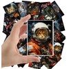 Large Stickers 24 pcs (2.5"x3.5" Each) Smart Space Cats in