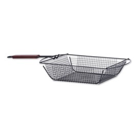 RSVP International Barbeque Grill Basket Collection Removable Handle, Easy Clean, 11x14x3.5", Non-Stick Coating